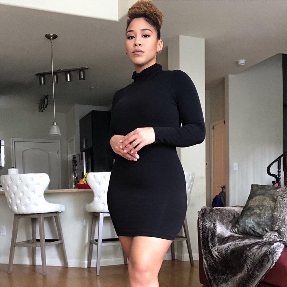 Black Turtleneck Dress